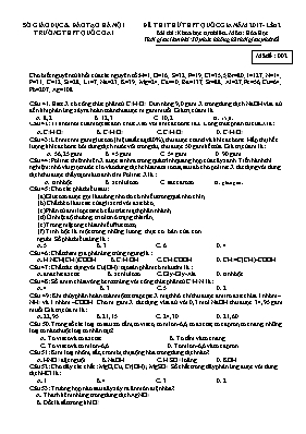 Đề thi thử THPT Quốc gia lần 2 môn Hóa học năm 2017 - Mã đề 002 - Trường THPT Quốc Oai (Có đáp án)